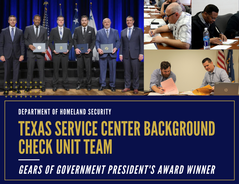 picture of Texas Service Center Background Check Unit Team 